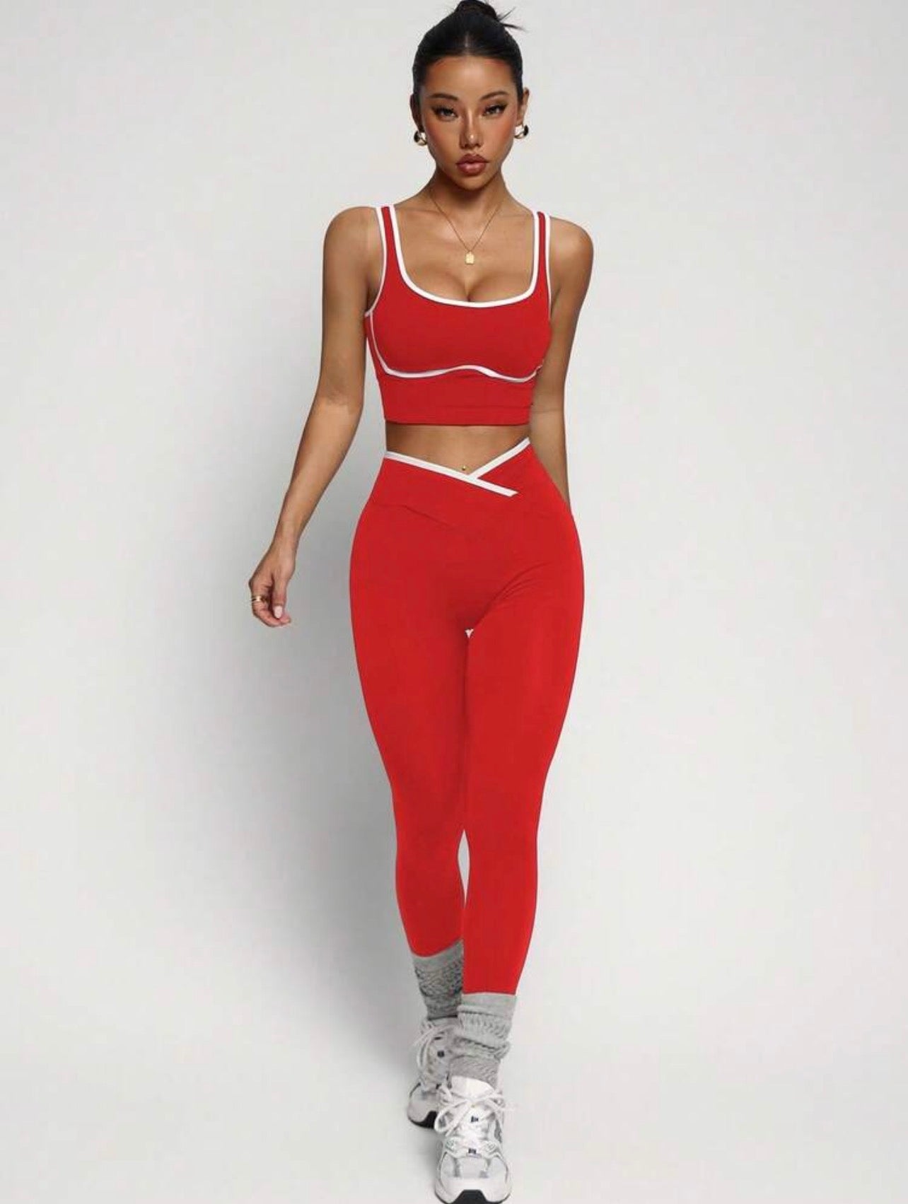 Women’s Seamless Colorblock Sports Set, Two-Piece Yoga & Workout Activewear