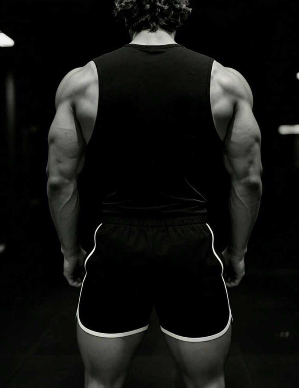 Men’s Barbell Graphic Tank Top & Drawstring Shorts Summer Gym Set