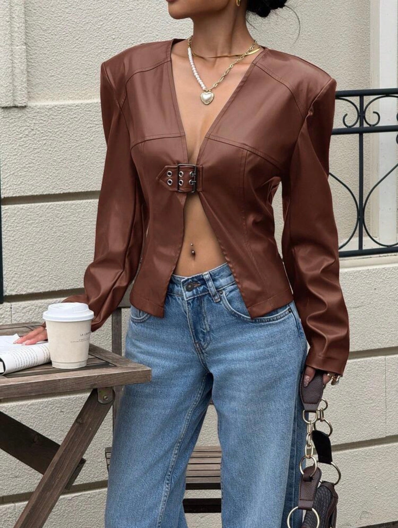 Street Style Casual Long Sleeve Women Jacket – Everyday Wear Outerwear