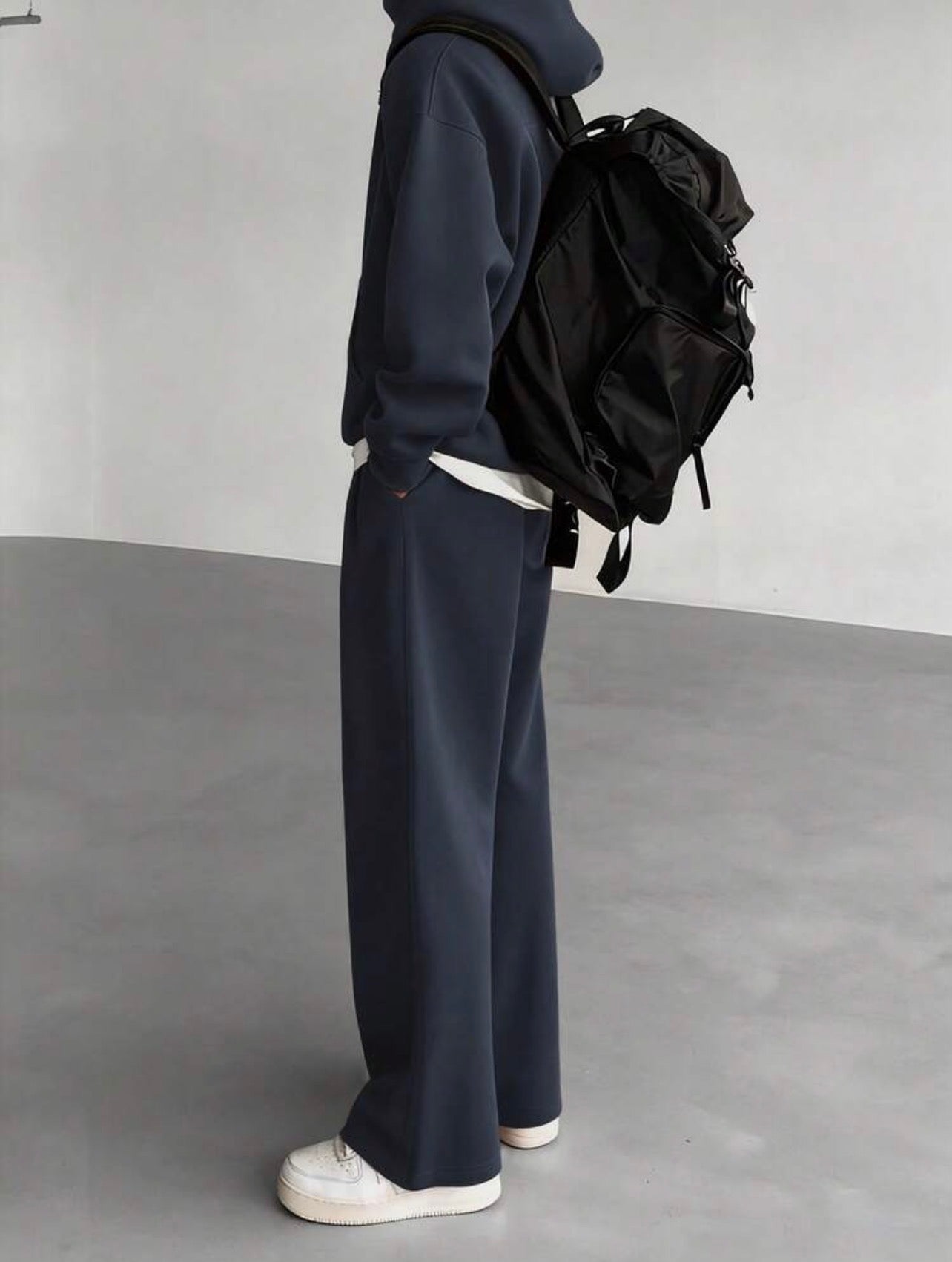 Men’s Solid Color Hooded Sweatshirt & Casual Pants Two-Piece Set – Fall/Winter Outfit
