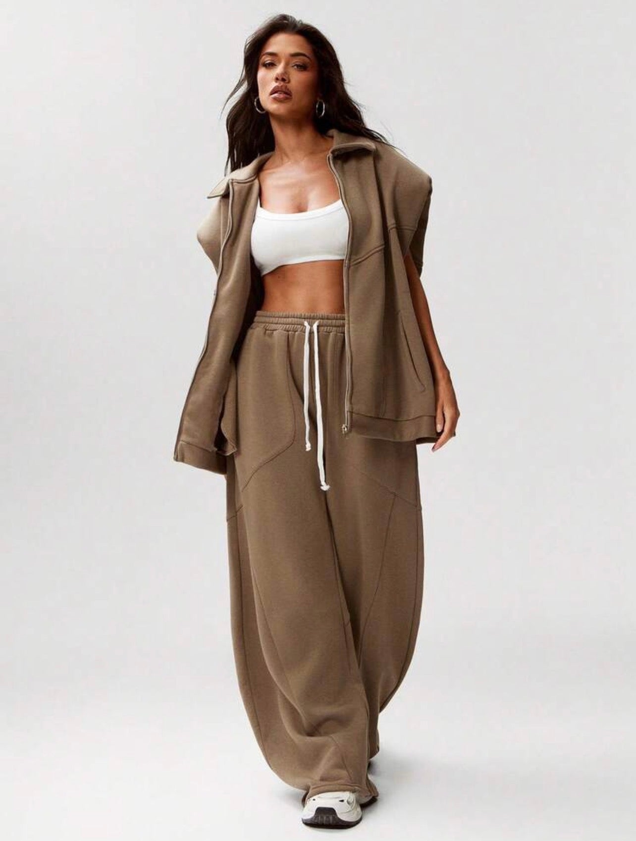 Women’s Oversized Barrel Leg Sweatpants – Casual Streetwear Cozy Pants