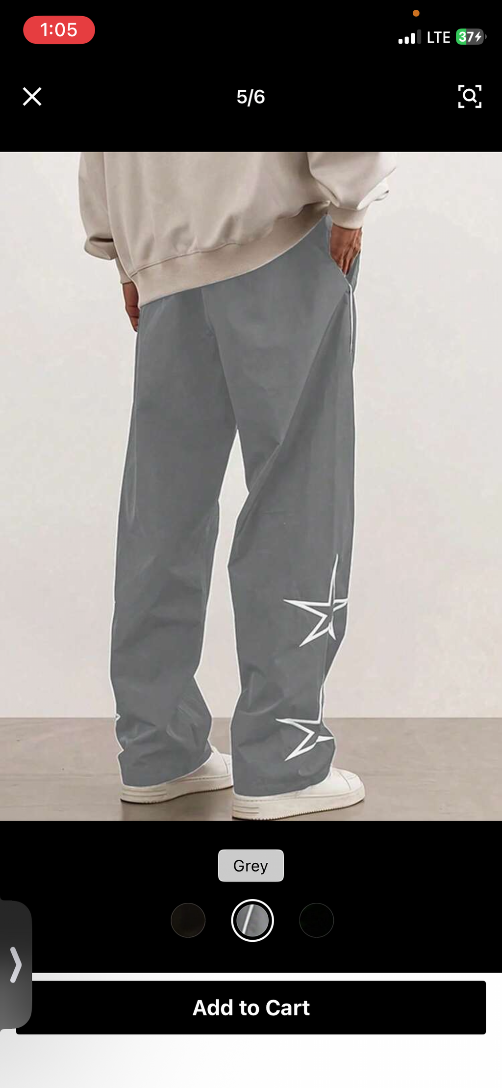 Men’s Straight-Leg Loose Fit Sweatpants with Star & Letter Print – Casual Streetwear Style for Fall