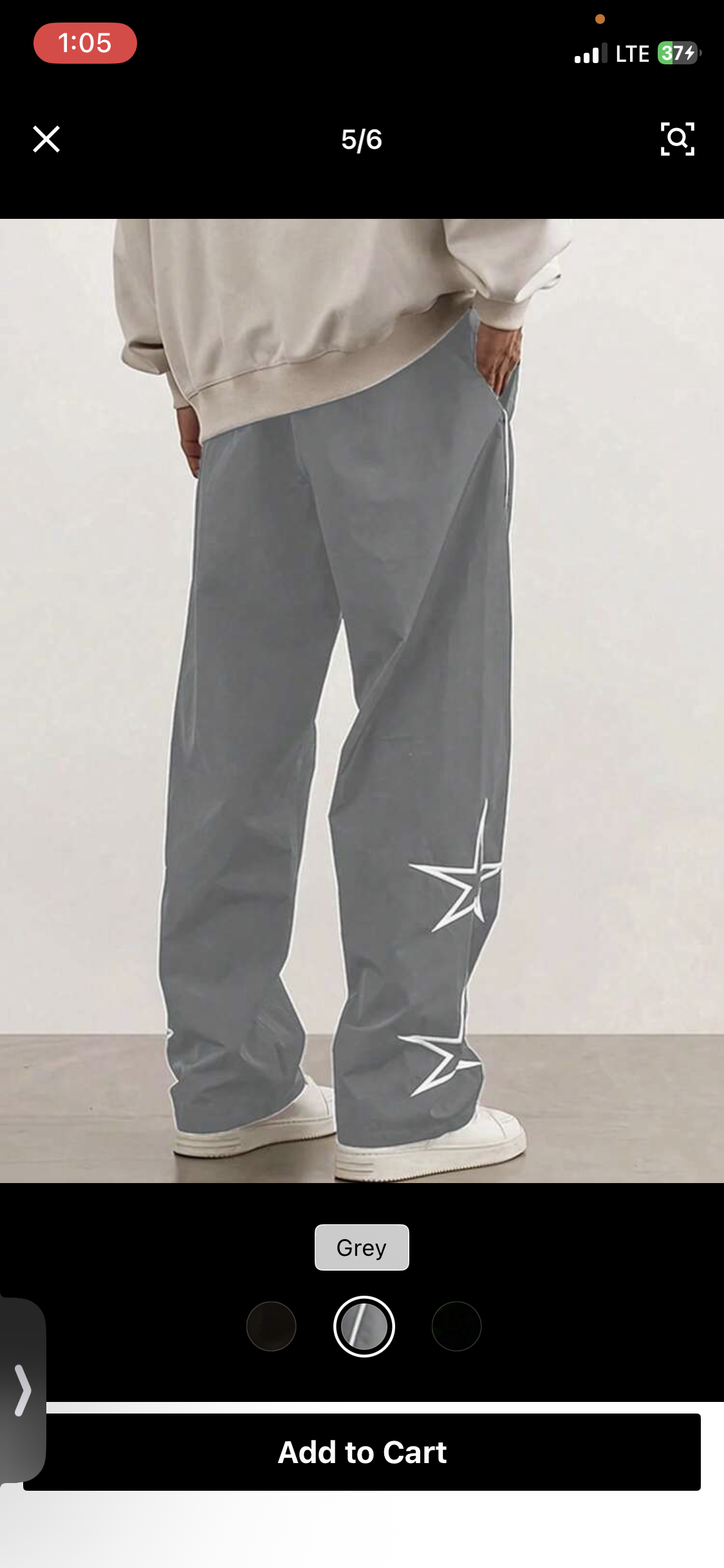 Men’s Straight-Leg Loose Fit Sweatpants with Star & Letter Print – Casual Streetwear Style for Fall