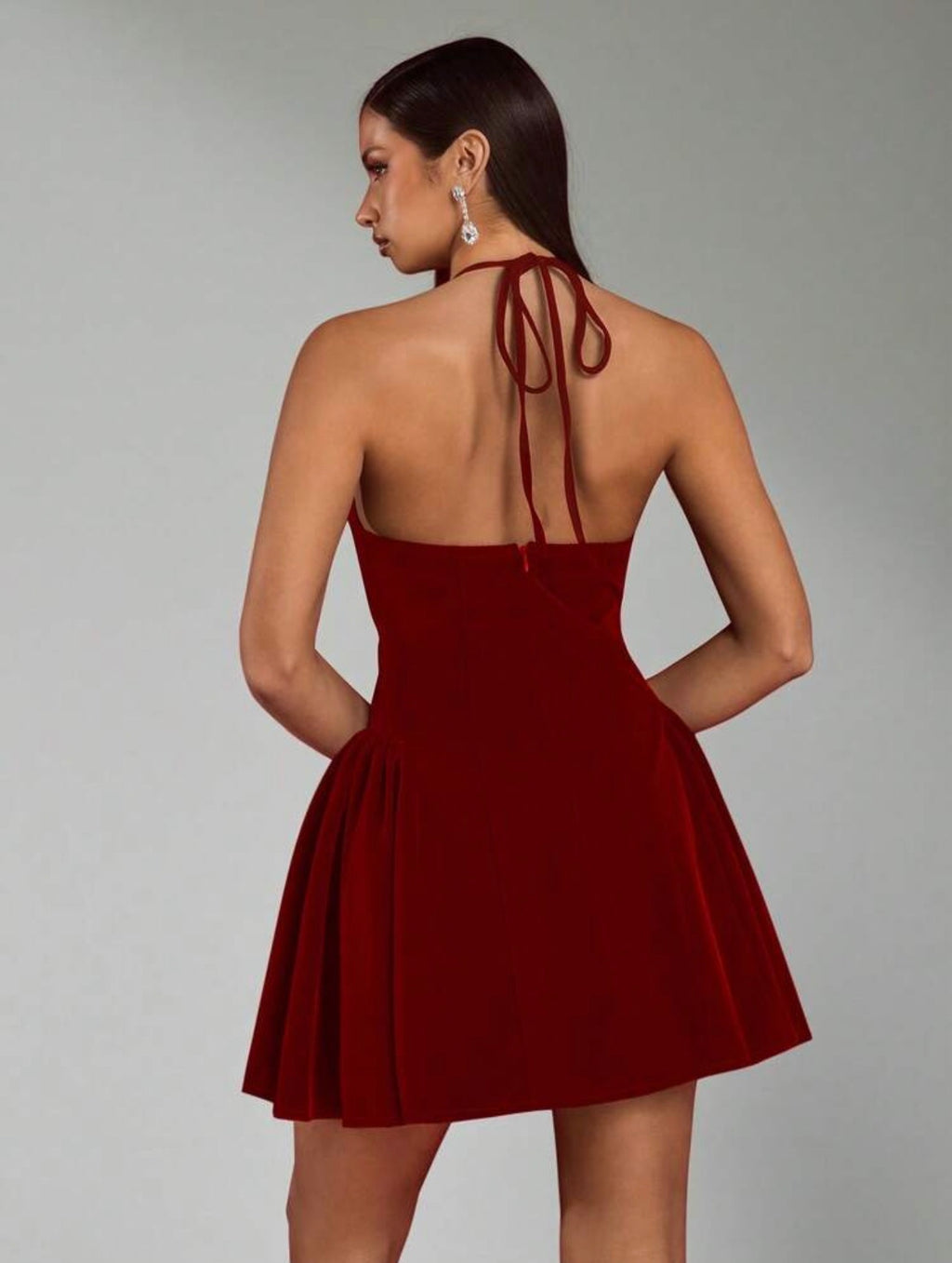 Elegant French Style Sleeveless Ruched Mini Dress – Tea Party & Occasion Wear