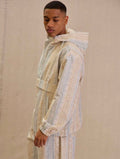 Men’s Abstract Print Hooded Shell Jacket – Relaxed Fit Outerwear