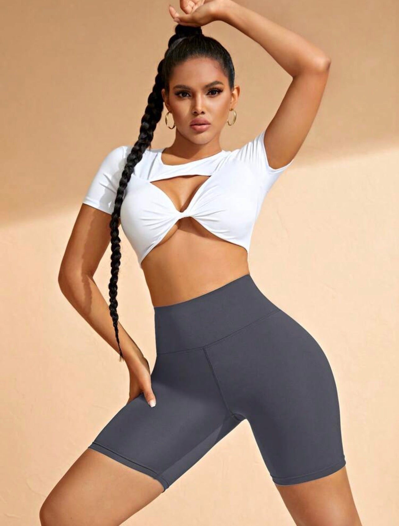 Women’s High Waist Casual Fitness Shorts