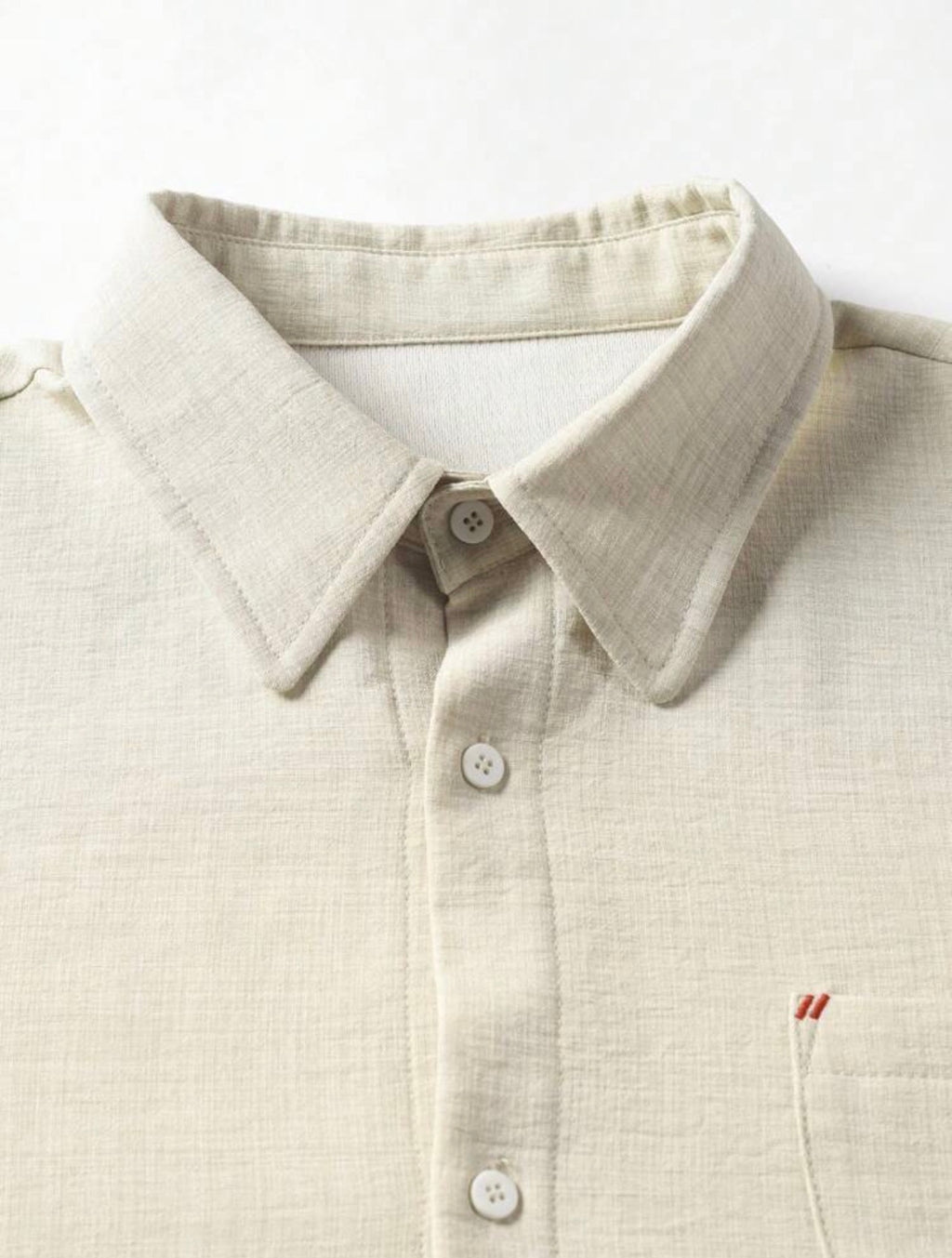Men’s Linen-Like Vacation Two-Piece Set – Loose Fit Shirt & Long Pants Beach Outfit
