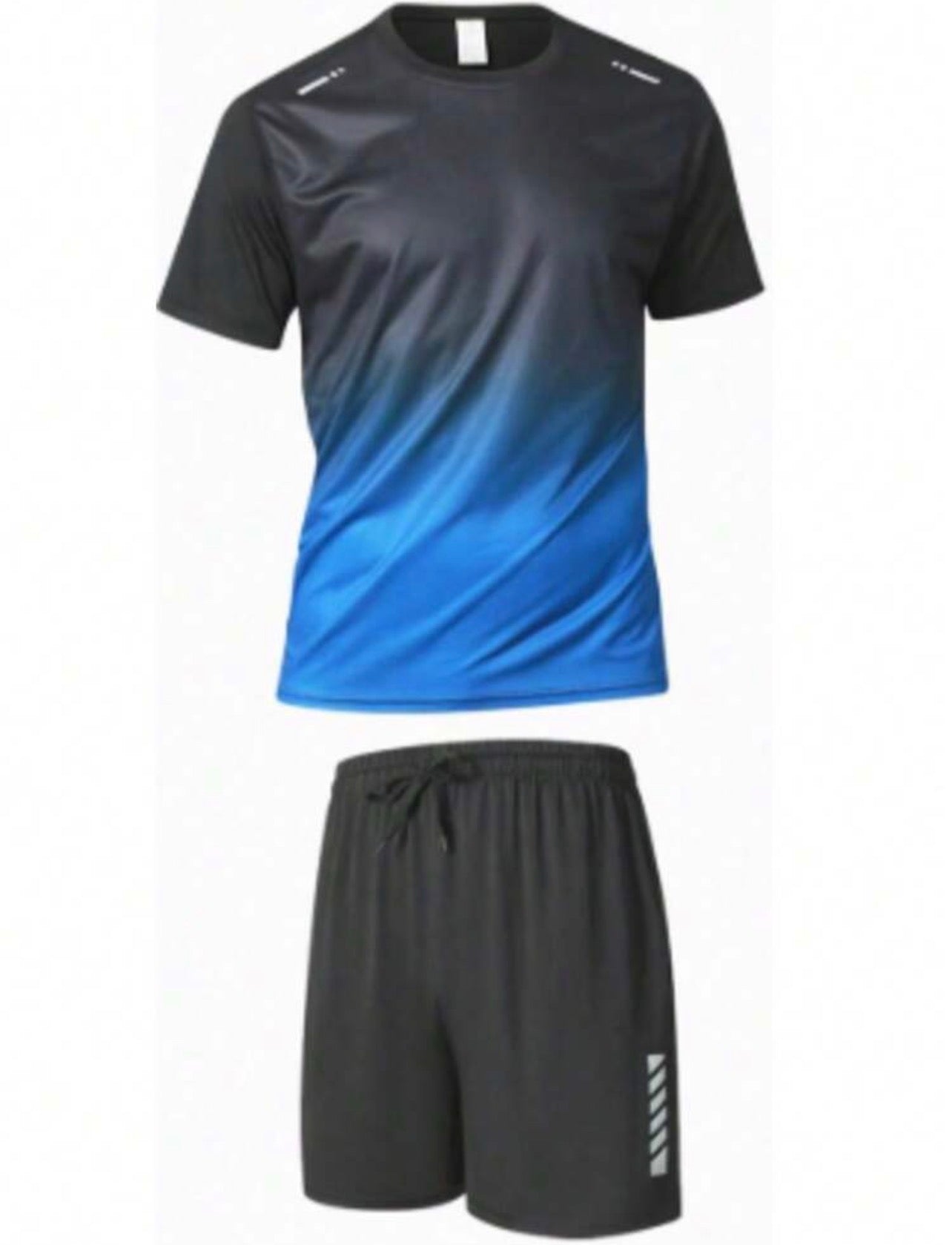 Men’s Quick-Dry Short Sleeve T-Shirt & Shorts Fitness Training 2-Piece Sports Set
