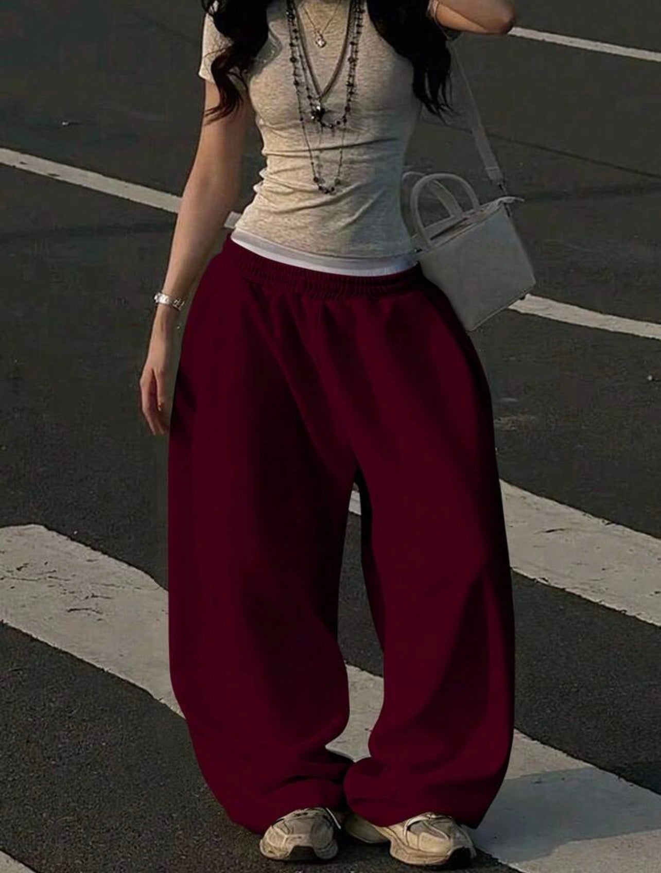 Women’s Loose Fit Elastic Waist Casual Street Sweatpants – Everyday Joggers