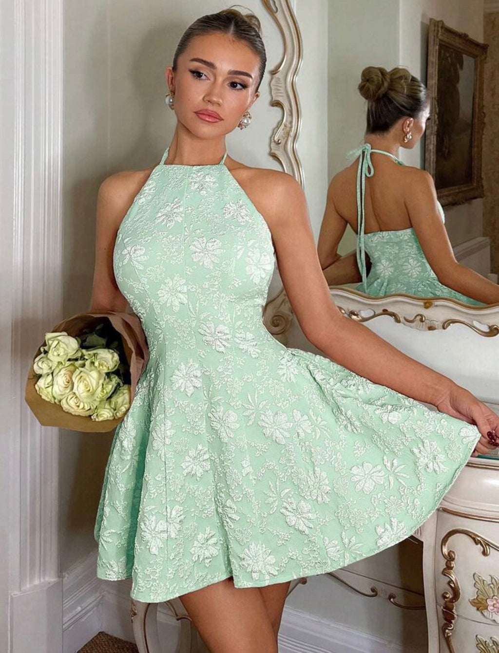 Elegant French Style Sleeveless Ruched Mini Dress – Tea Party & Occasion Wear