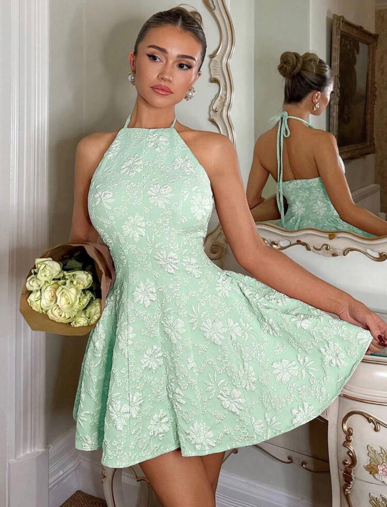 Elegant French Style Sleeveless Ruched Mini Dress – Tea Party & Occasion Wear