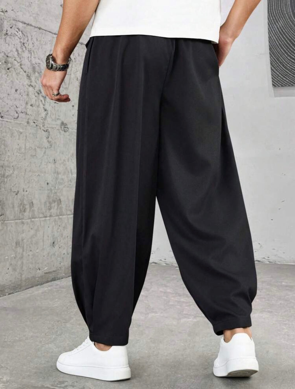 Men’s Loose Fit Lantern Pants – Casual Baggy Streetwear Trousers