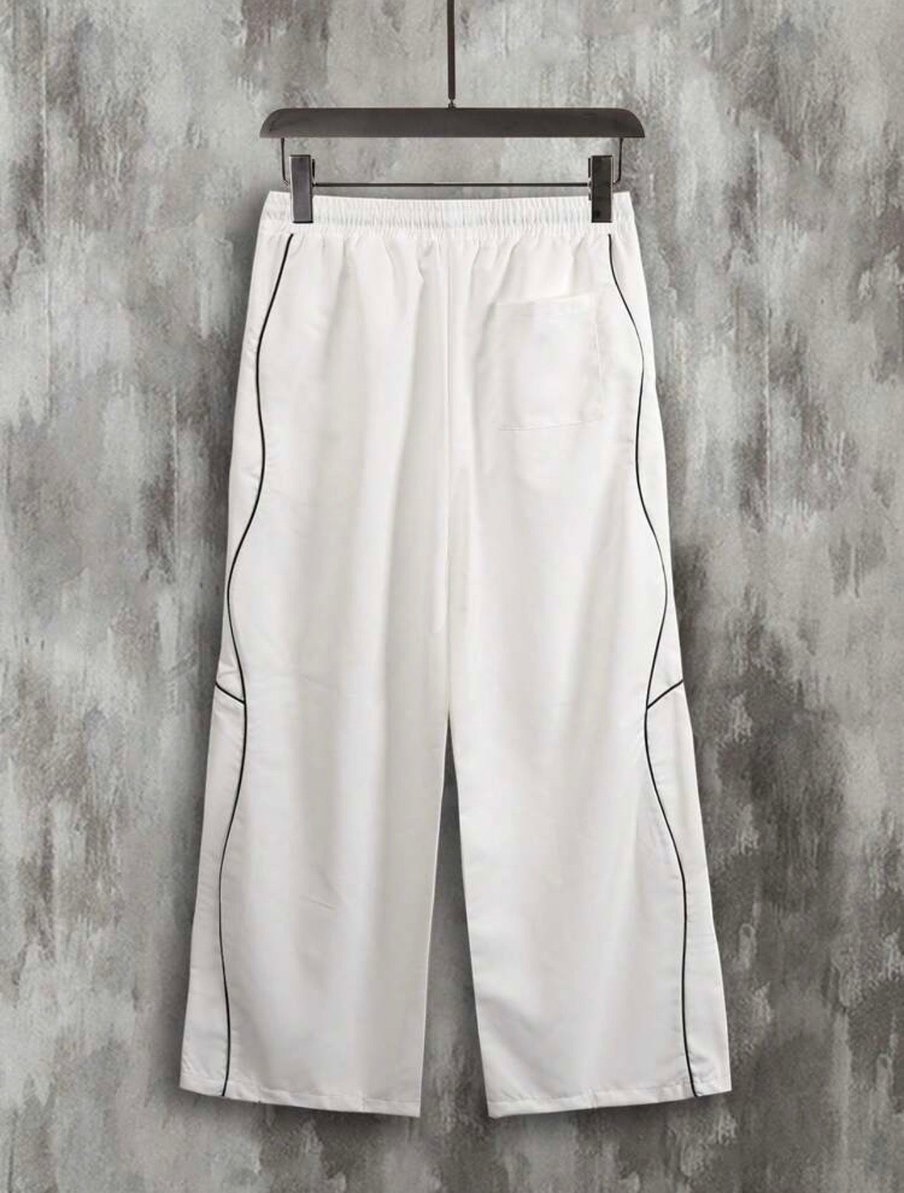 Men’s Contrast Trim Casual Pants – Versatile Fall Trousers