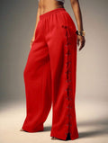 Women’s Side Cut-Out Lace-Up Sweatpants – Casual Streetwear Joggers