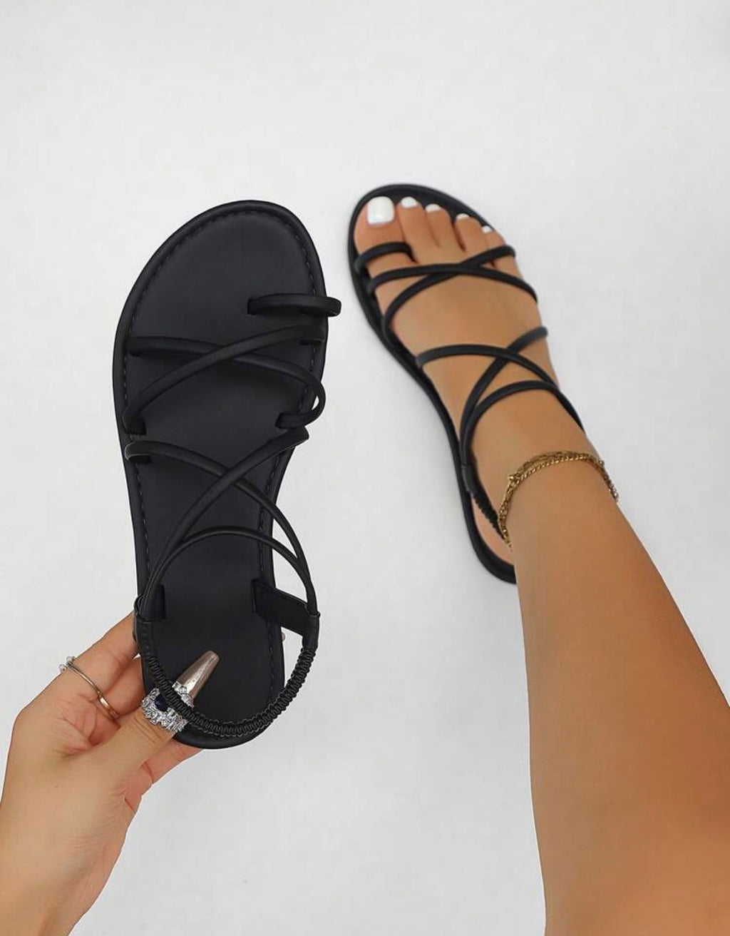 Women’s Lace-Up Flat Sandals for Casual Everyday, Beach & Commuter Wear