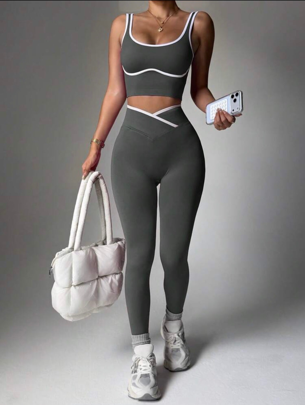 Women’s Seamless Colorblock Sports Set, Two-Piece Yoga & Workout Activewear