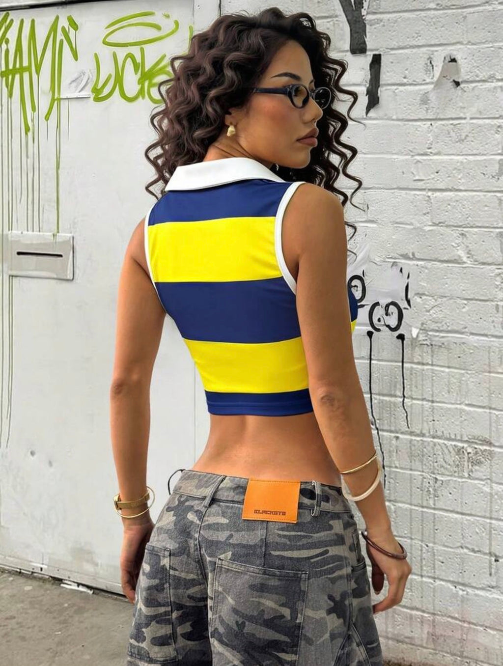 Women’s Colorful Striped Fitted Camisole Top – Casual Sleeveless Tank