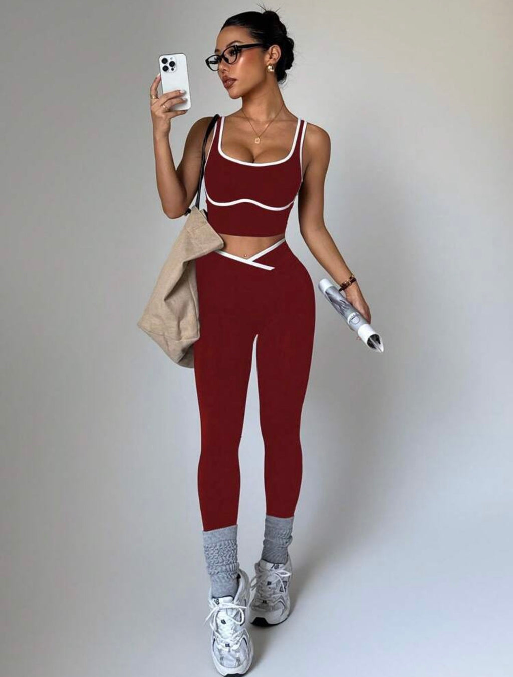 Women’s Seamless Colorblock Sports Set, Two-Piece Yoga & Workout Activewear