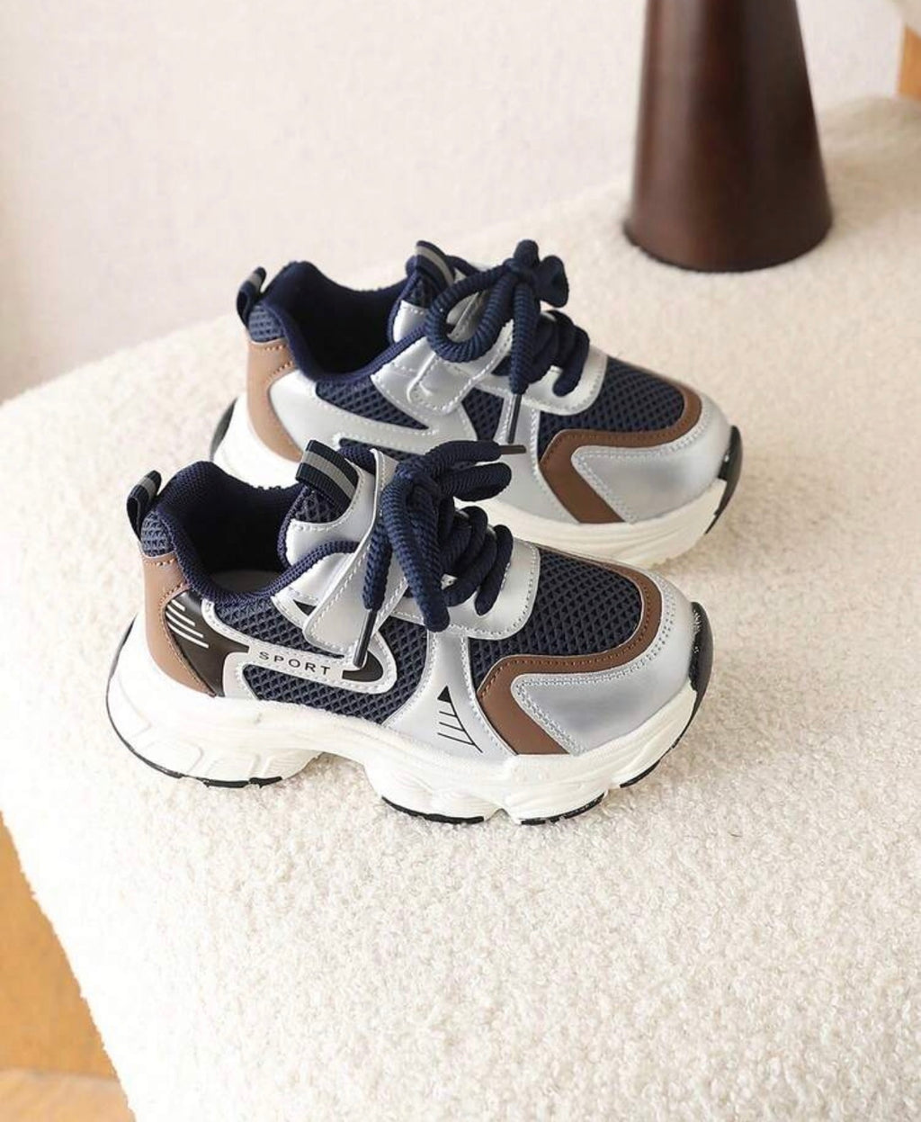 Kids’ Breathable Mesh Chunky Sneakers for Girls’ Summer Comfort