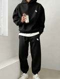 Men’s Horse Logo Hoodie & Sweatpants Two-Piece Sportswear Set – Casual Autumn Outfit