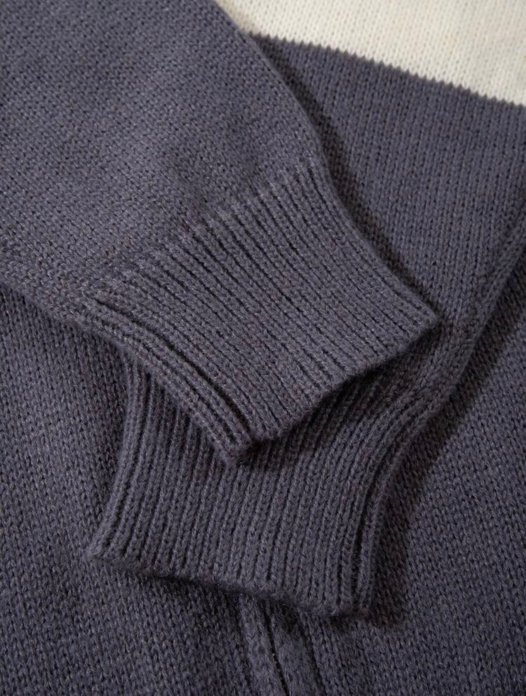 Men’s Ribbed Zip-Up Knit Cardigan – Half Turtleneck Long Sleeve Casual Top