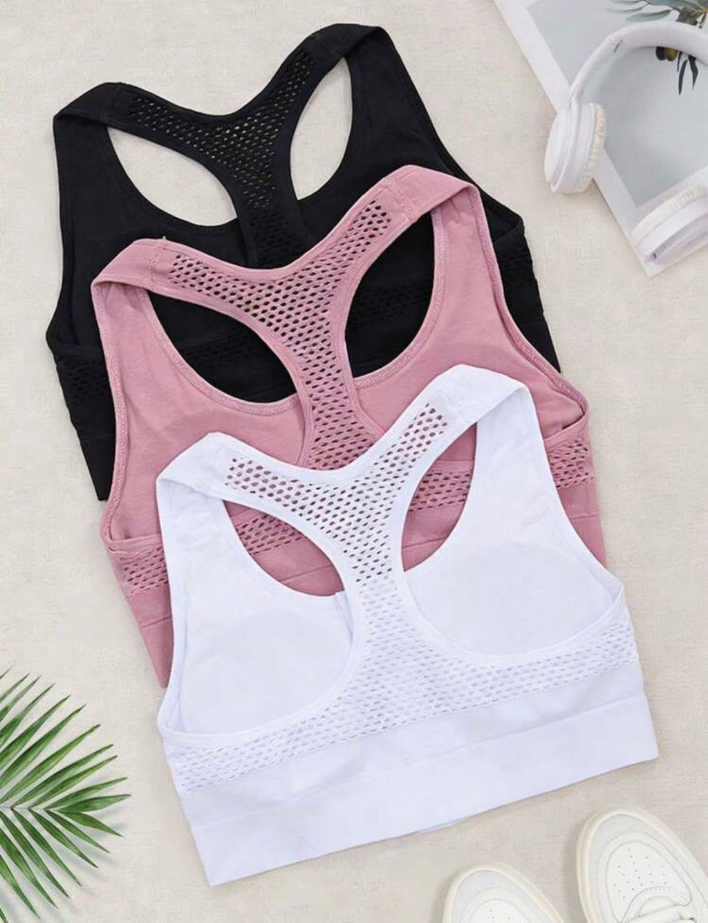 Women’s Seamless Front Zipper Racerback Sports Bra Set