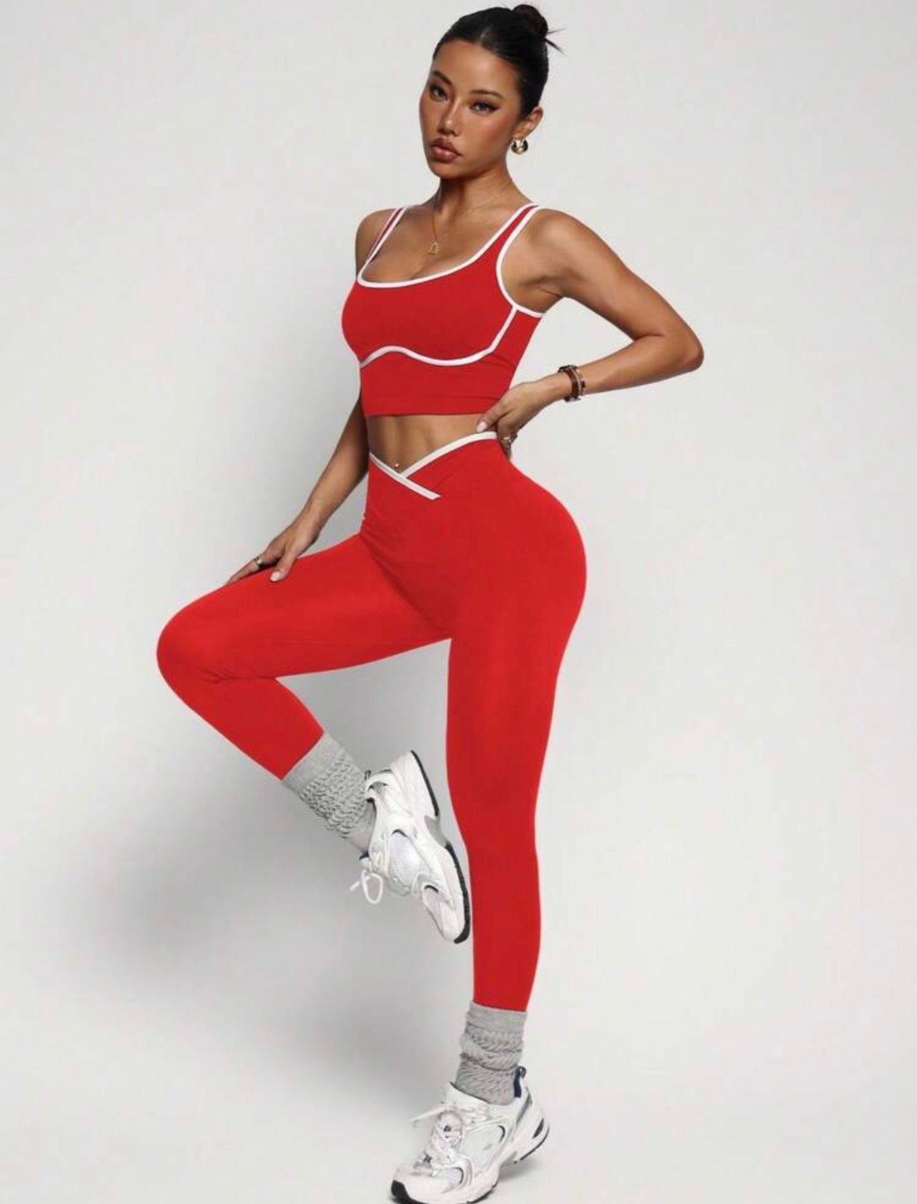 Women’s Seamless Colorblock Sports Set, Two-Piece Yoga & Workout Activewear