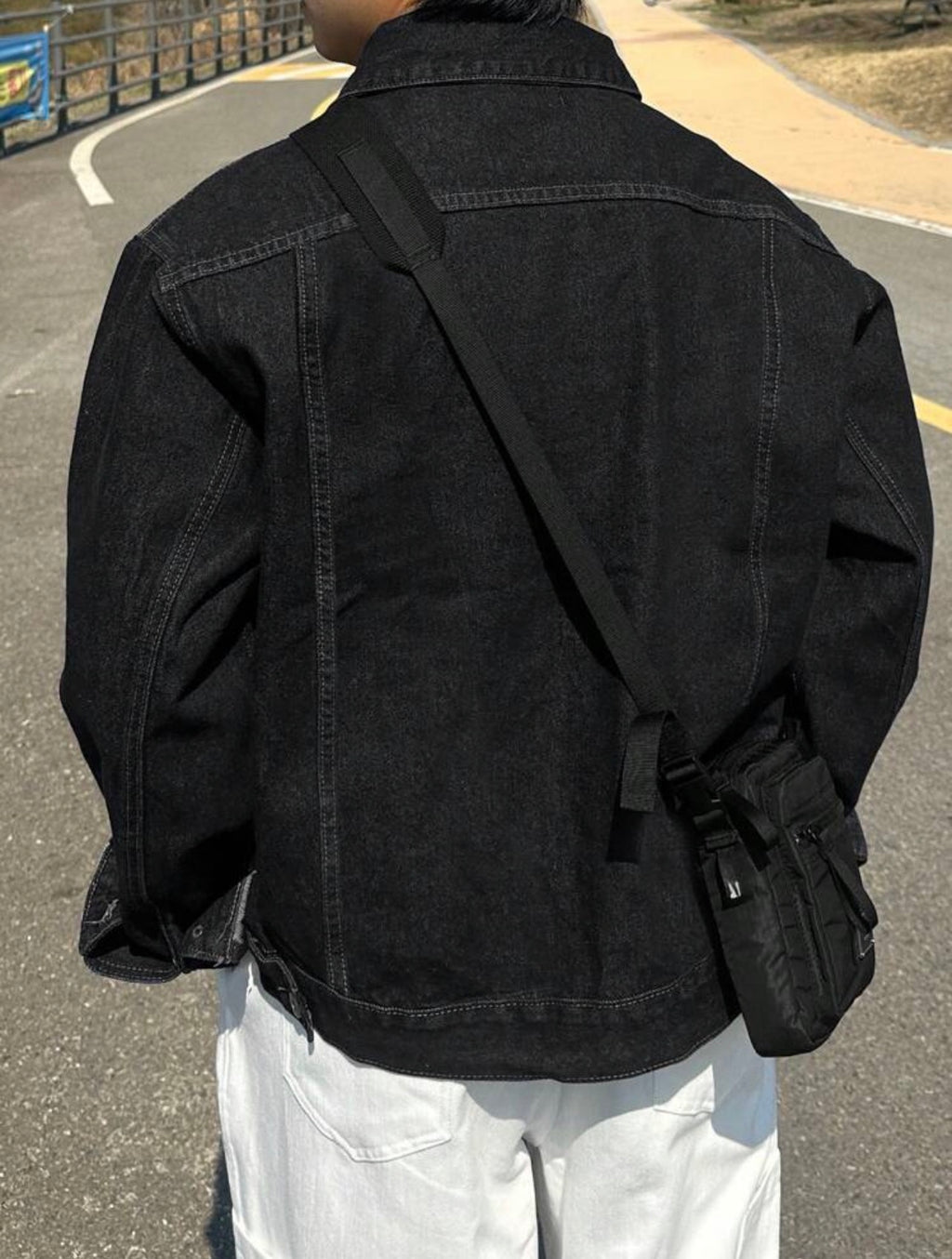 Men’s Plain Color Denim Jacket – Casual Autumn Outerwear