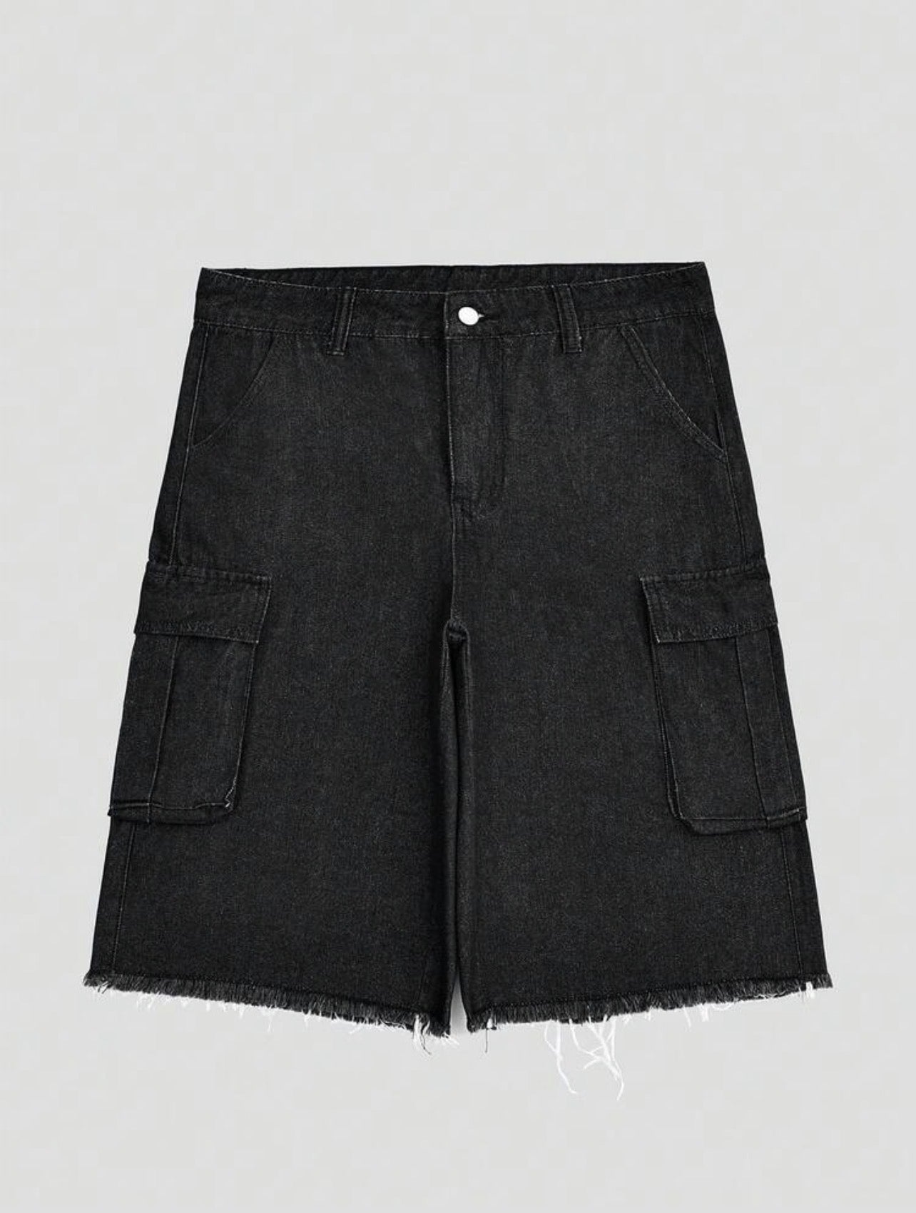 Men’s Y2K Camouflage Straight Fit Denim Shorts – Casual Streetwear Bottoms