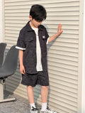 Tween Boys Loose Fit Short Sleeve Shirt & Shorts Casual Summer Set