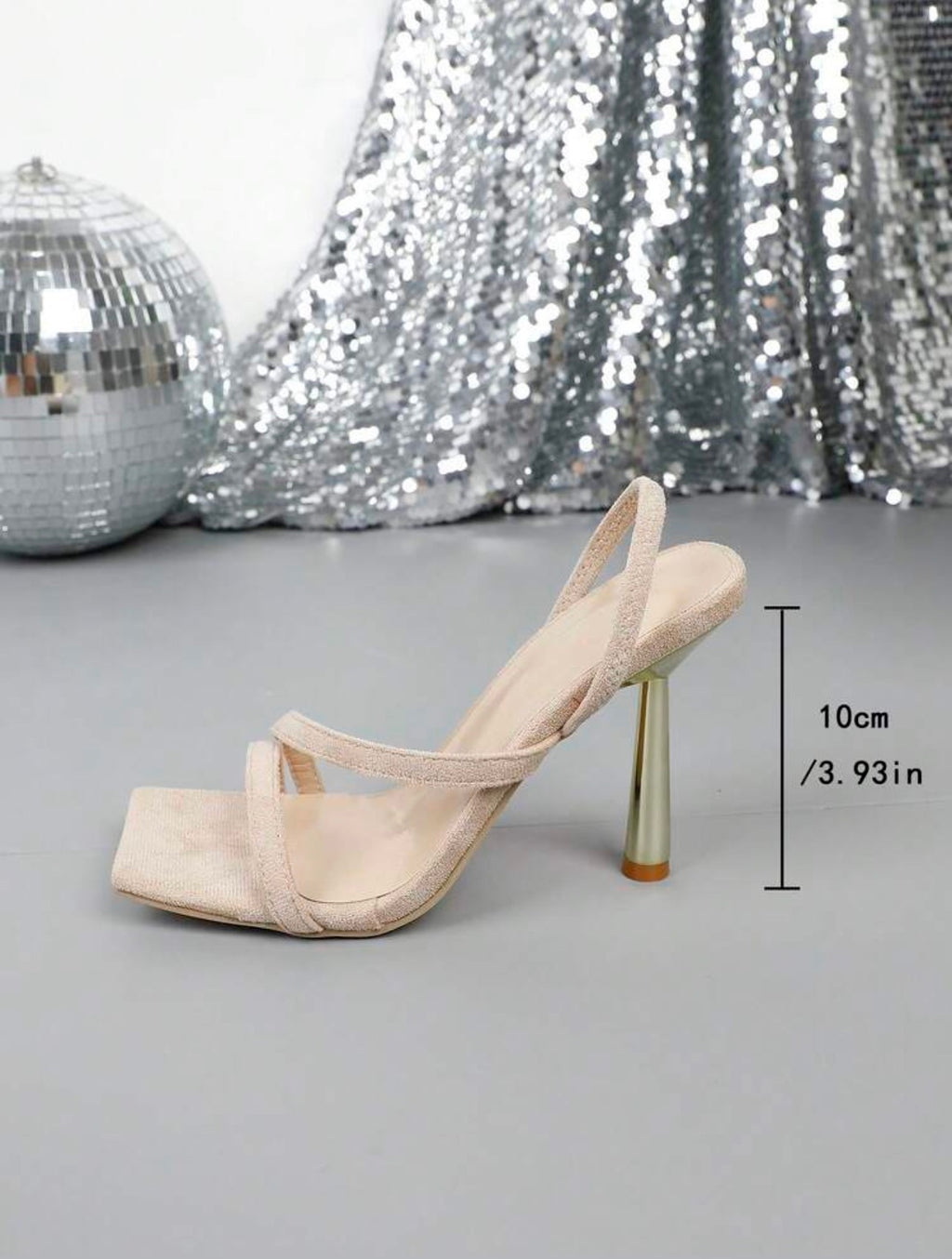 Women’s Square Toe High Heel Sandals – Elegant Fashion Heeled Summer Dress Shoes