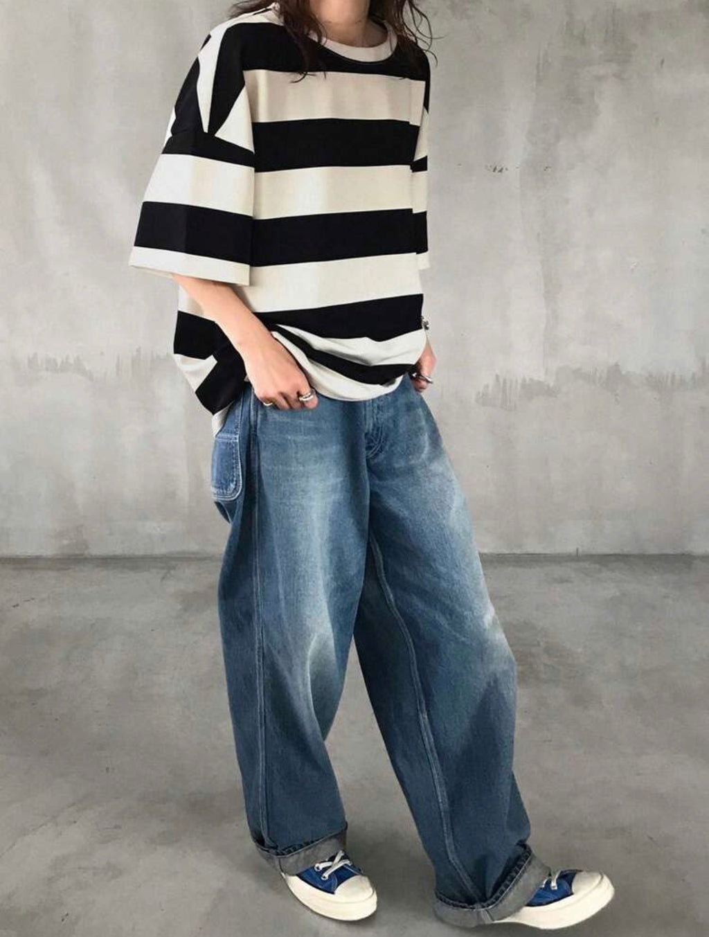 Women’s Striped Polo Neck Short Sleeve Loose Fit T-Shirt – Casual Summer Top