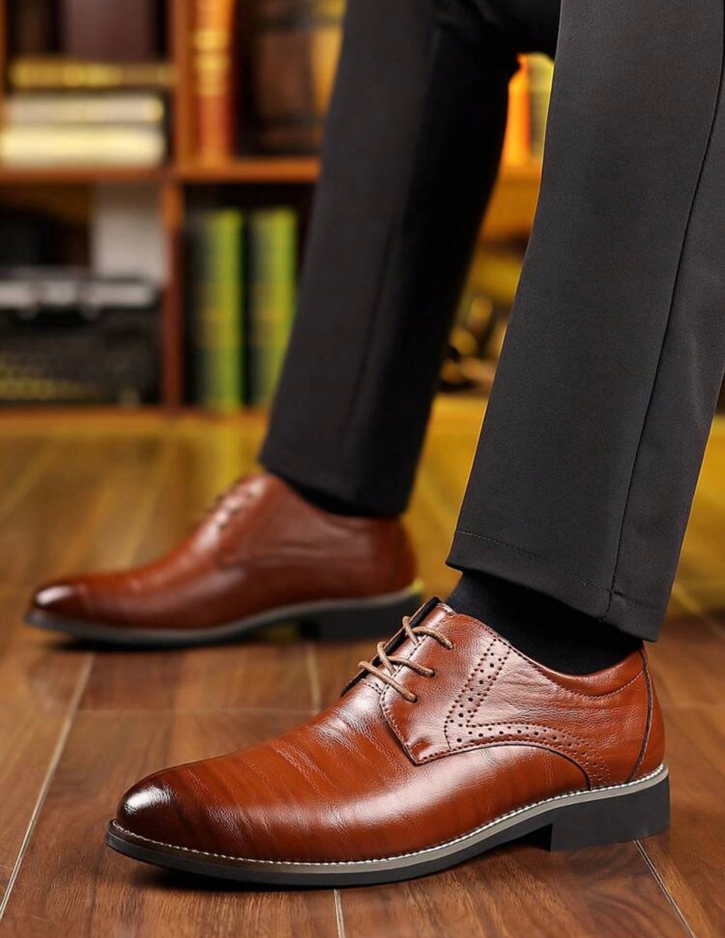 Men’s Pointed Toe Slip-On Business Casual Dress Shoes with Comfortable Low-Top Design