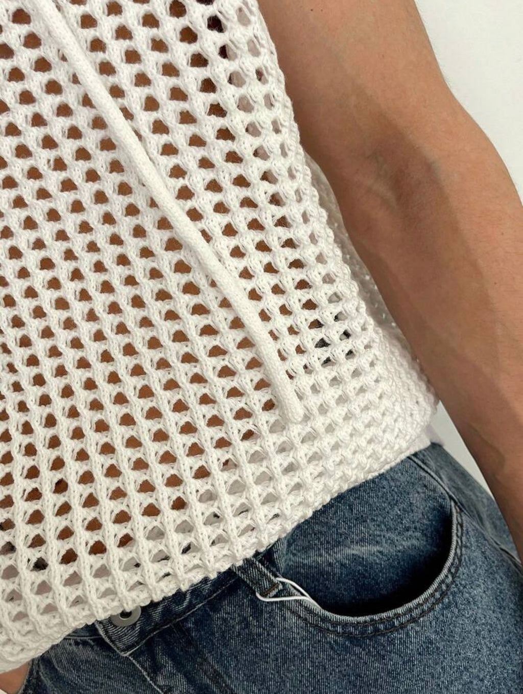 Men’s Perforated Hooded Cardigan Jacket – Casual Summer Outerwear