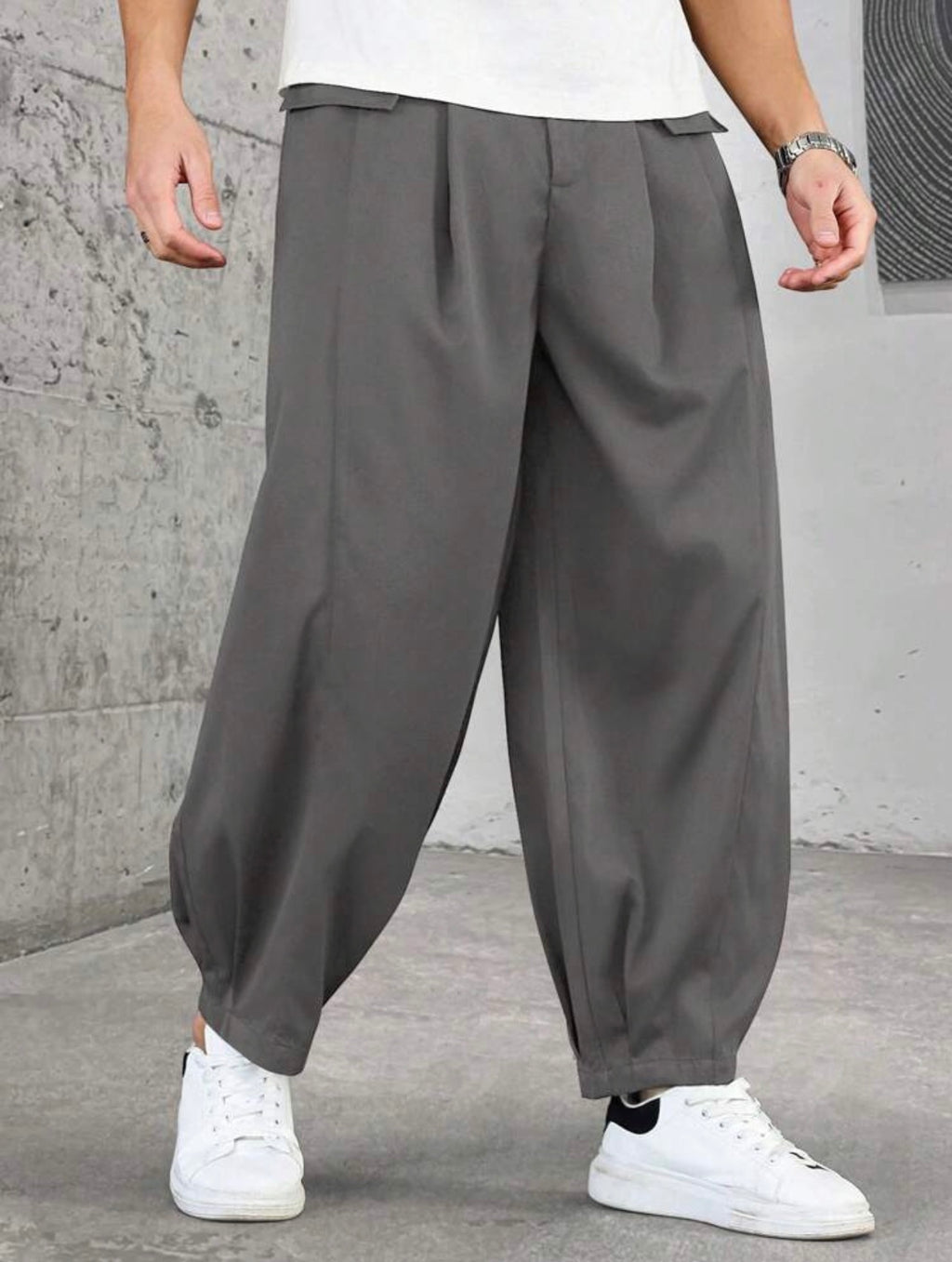 Men’s Loose Fit Lantern Pants – Casual Baggy Streetwear Trousers