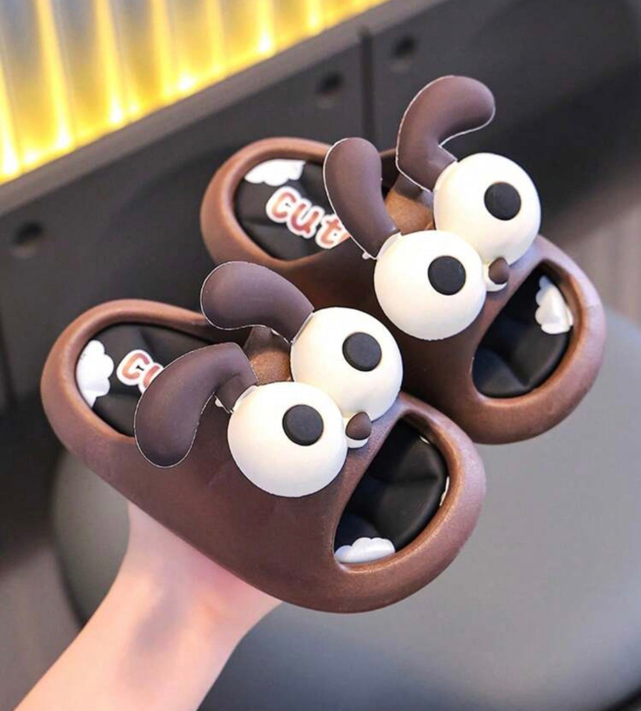 Kids’ Cute Cartoon PVC Indoor Slippers for Boys and Girls