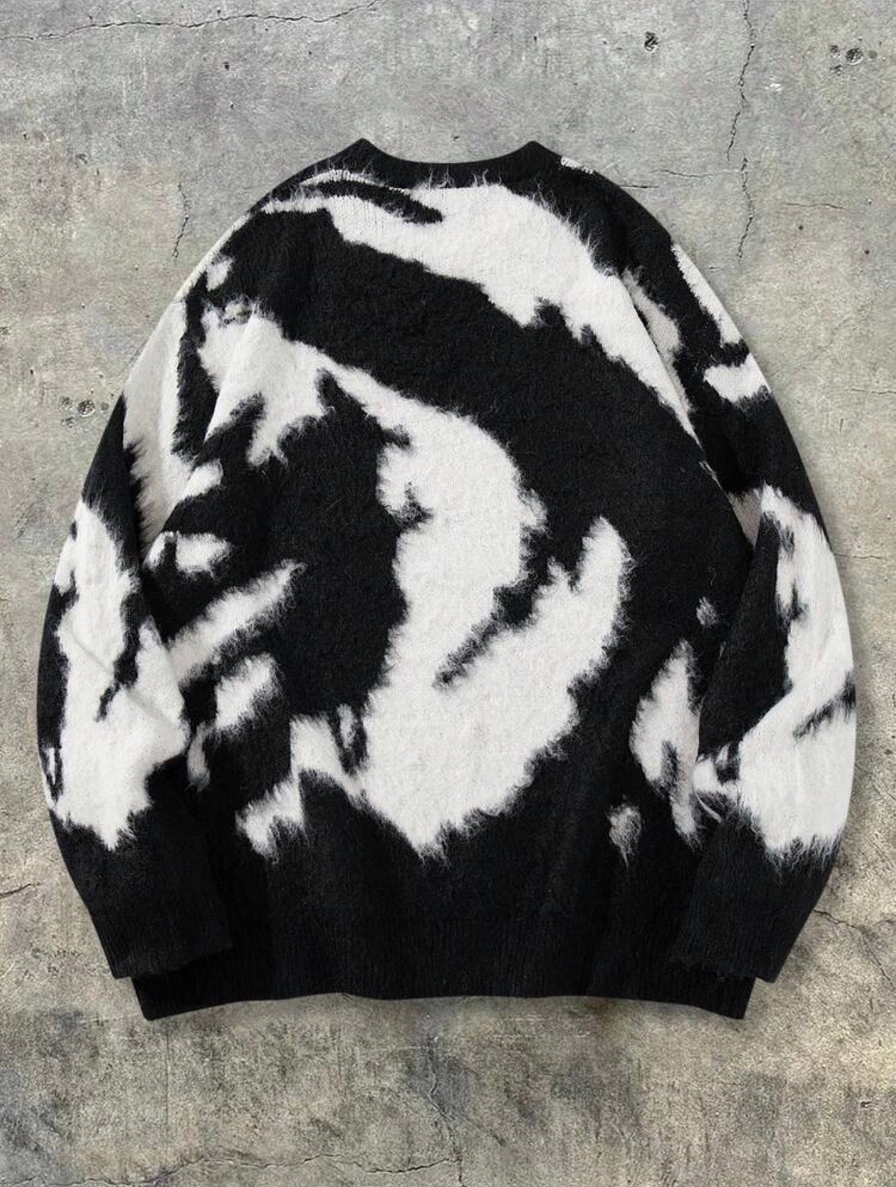 Men’s Retro Striped Pullover Sweater – Casual Loose Fit Streetwear Top