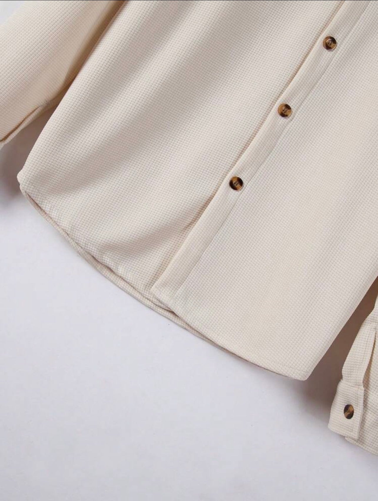 Men’s Solid Color Collared Shirt with Pockets & Pants Two-Piece Casual Set – Leisure Outfit