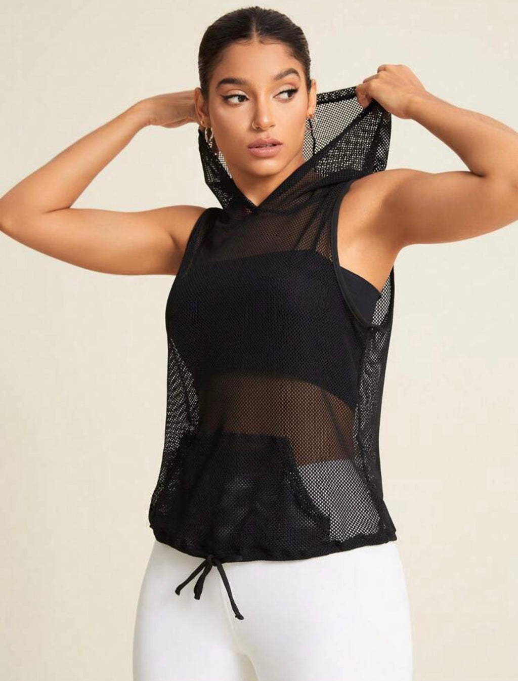 Women’s Cut-Out Drop Shoulder Workout Tank Top