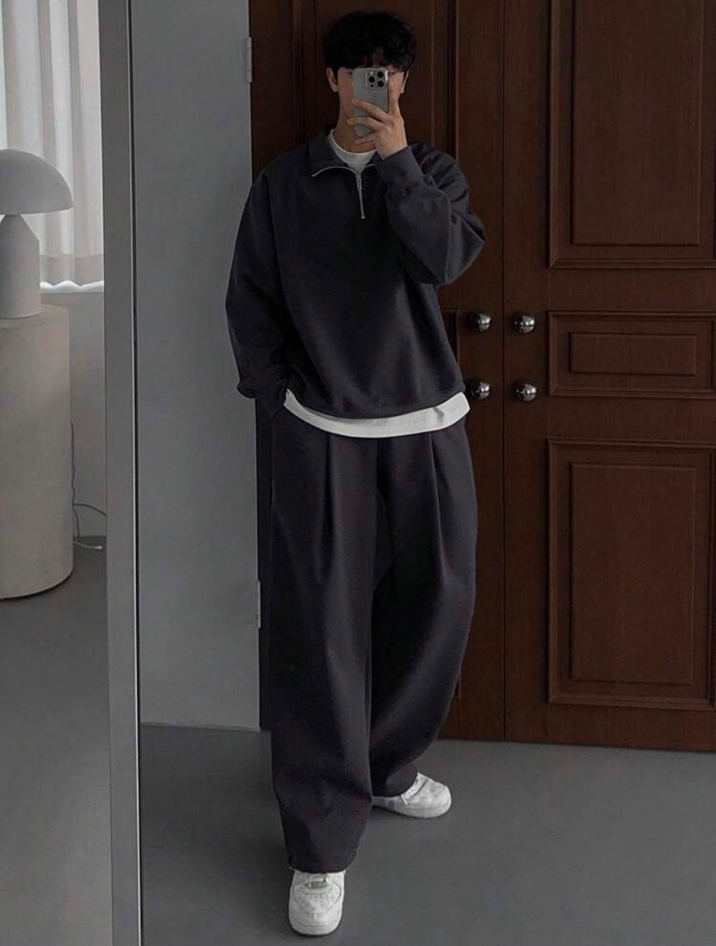 Men’s Fleece Sweatsuit Two-Piece Set – Autumn/Winter Casual Outfit