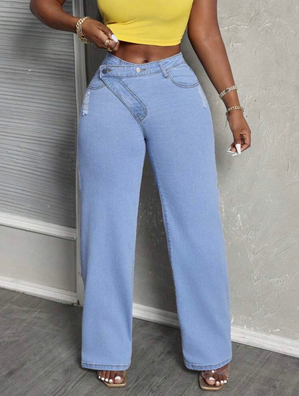 Women’s Simple Casual Denim Jeans – Everyday Straight Fit Pants