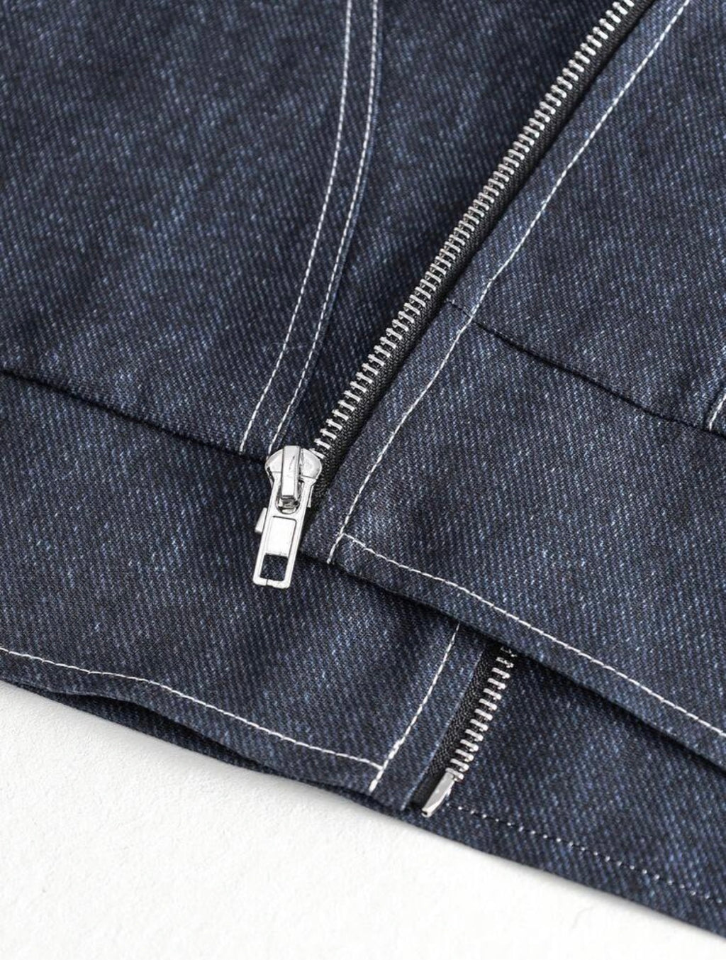 Men’s Denim Collar Long Sleeve Shirt & Pants Two-Piece Streetwear Set