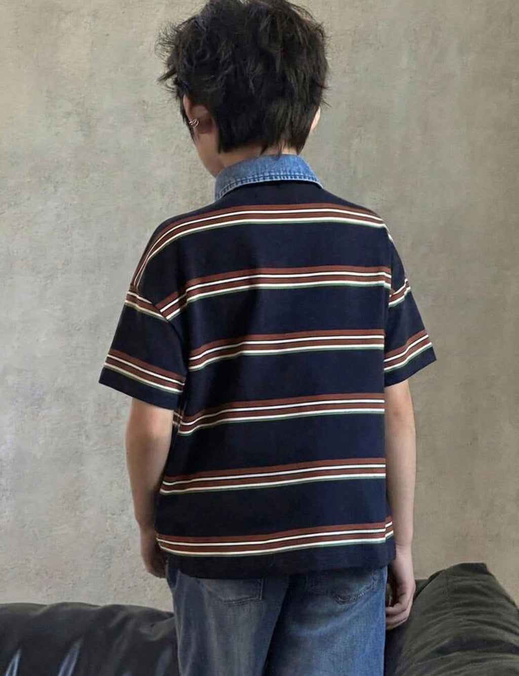 Tween Boys Colorblock Striped Long Sleeve Casual T-Shirt