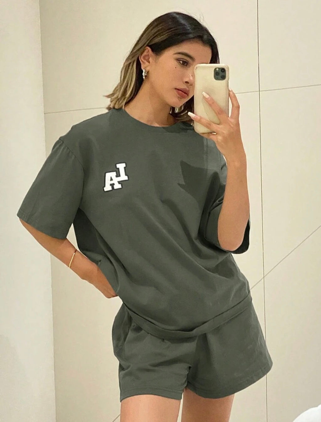 Women’s Printed Loose Shorts Pajama Set – Casual Homewear Outfit