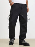 Men’s Oversized Baggy Cargo Pants with Flap Pockets & Drawstring Waist – Casual Streetwear Trousers