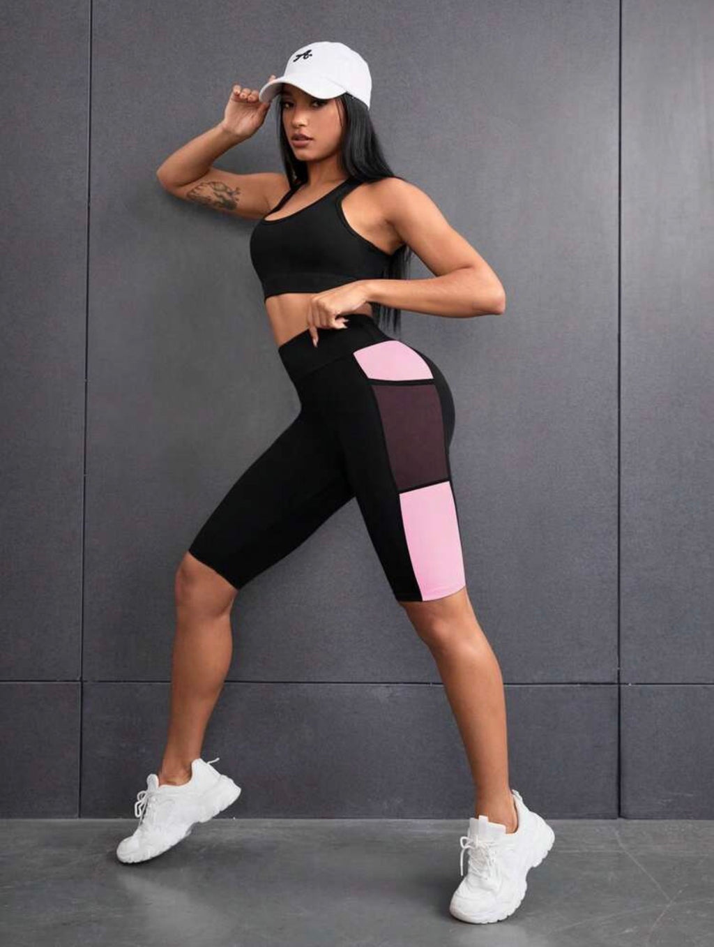 Women’s High Waist Sports Shorts with Side Phone Pocket for Running & Workout
