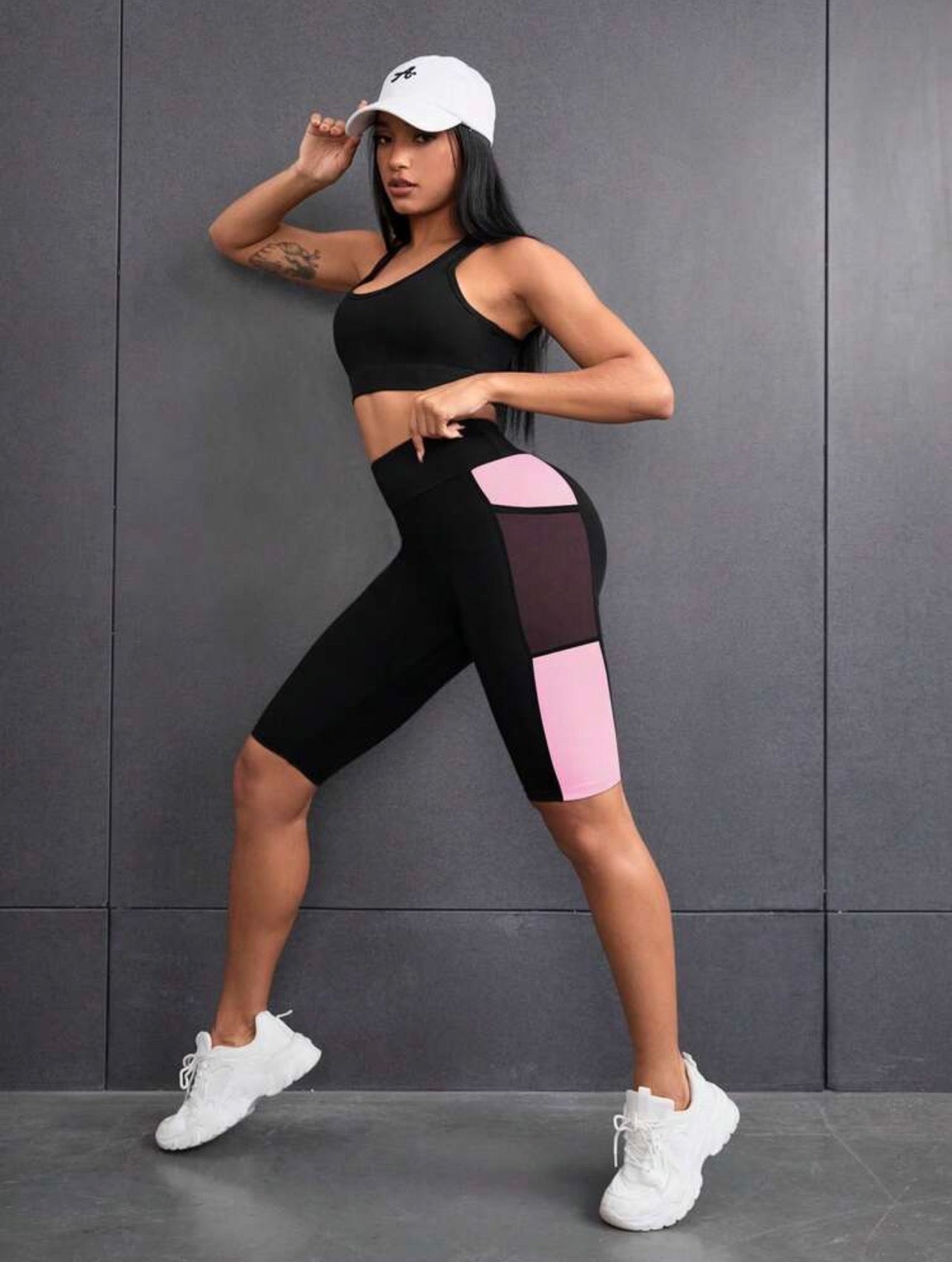 Women’s High Waist Sports Shorts with Side Phone Pocket for Running & Workout