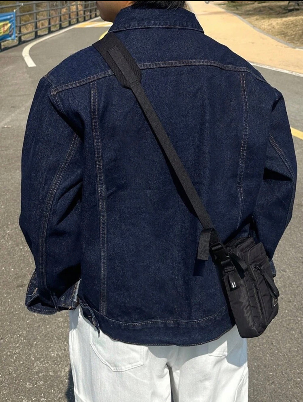 Men’s Plain Color Denim Jacket – Casual Autumn Outerwear