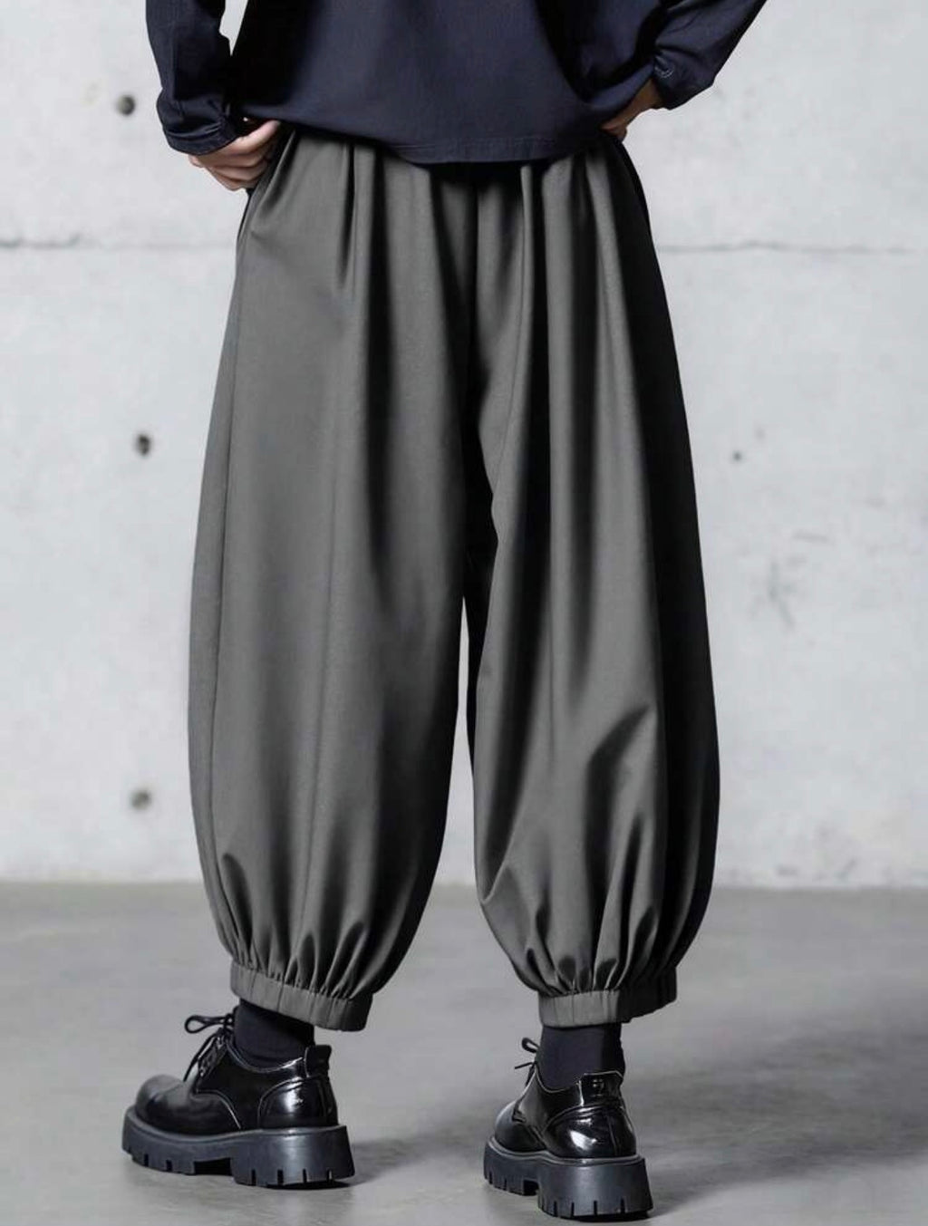 Men’s Wide Leg Baggy Cropped Lantern Pants – Casual Streetwear Trousers