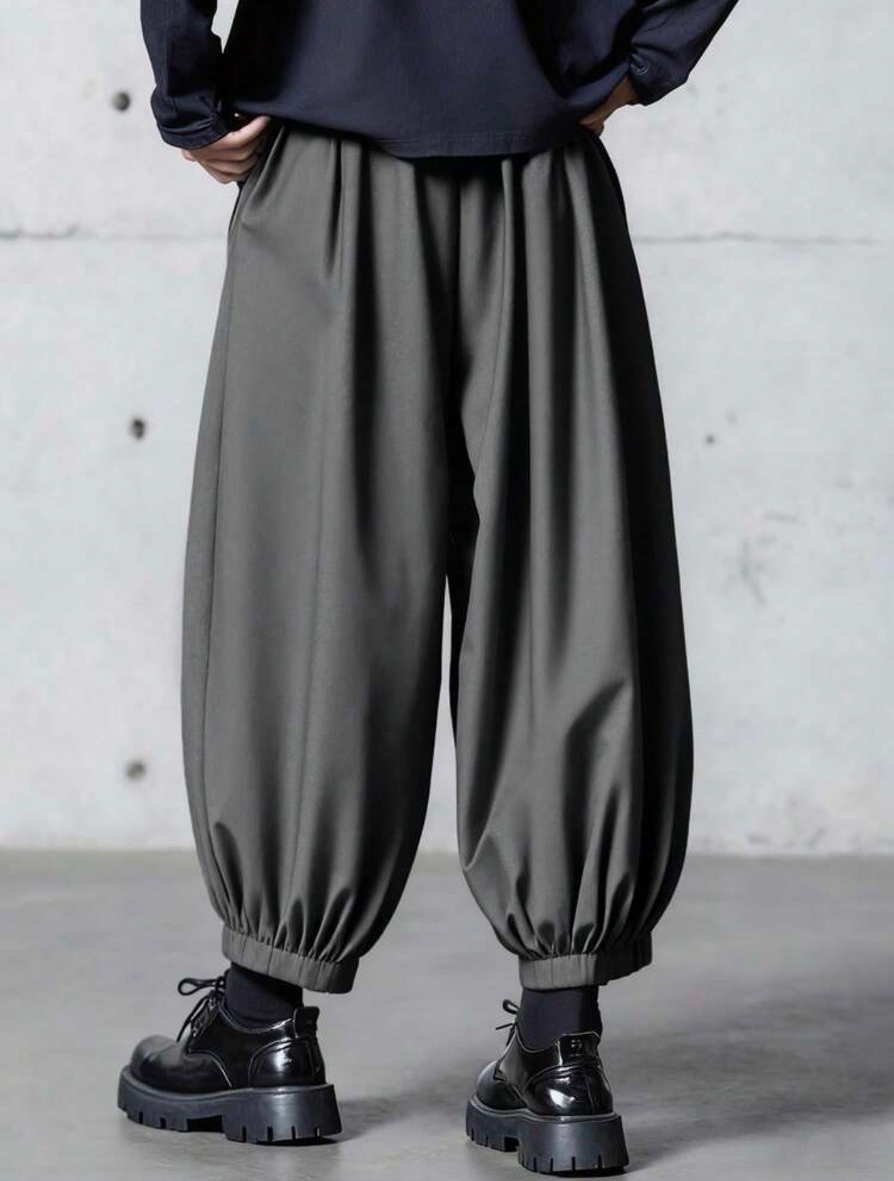 Men’s Wide Leg Baggy Cropped Lantern Pants – Casual Streetwear Trousers